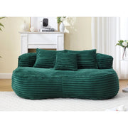 Comfortable Durable Corduroy Bean Bag Sofa with Pillows