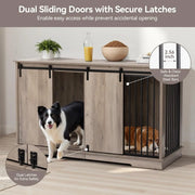 Extra Large Wooden Dog Crate with Removable Divider