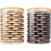 Airtight Glass Storage Jars with Bamboo Lids