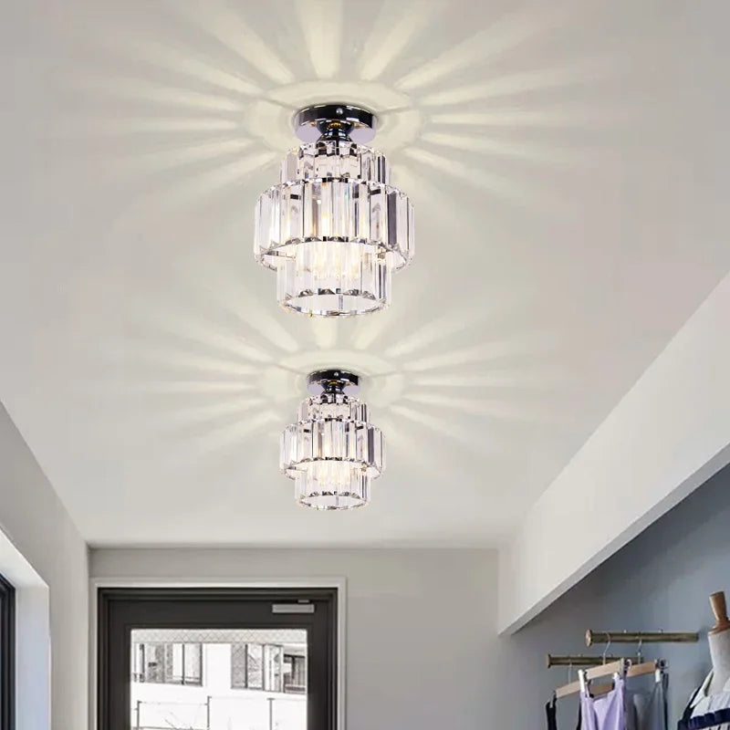 K9 Crystal LED Pendant Modern Nordic Chandelier for Indoor Spaces