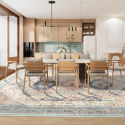 Noahas Washable Non Slip Vintage Floral Area Rug