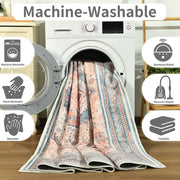 Noahas Washable Non Slip Vintage Floral Area Rug