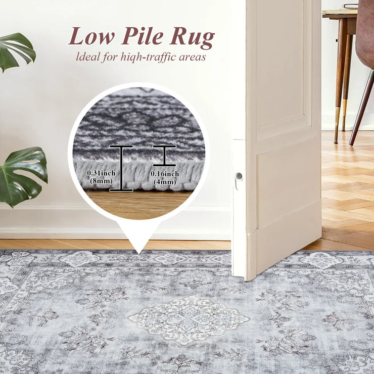 Large Vintage Floral Accent Area Rug for Home