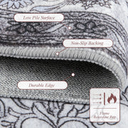 Large Vintage Floral Accent Area Rug for Home