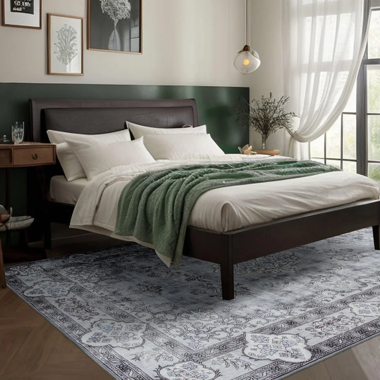 Large Vintage Floral Accent Area Rug for Home