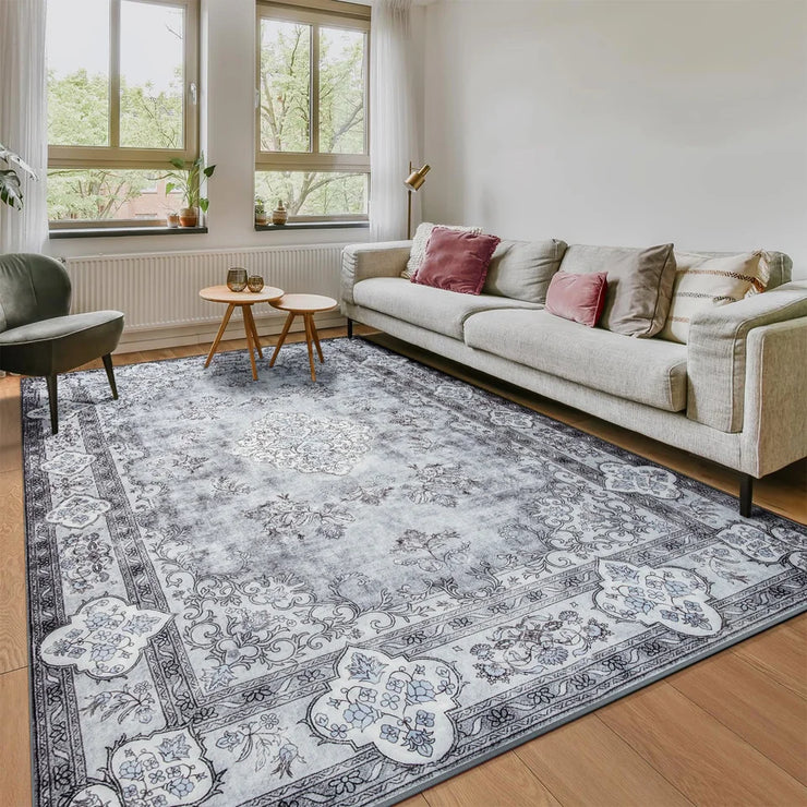 Large Vintage Floral Accent Area Rug for Home