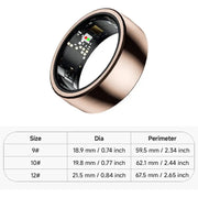 Smart Ring Heart Rate Monitor IP68 Waterproof Fitness Tracker