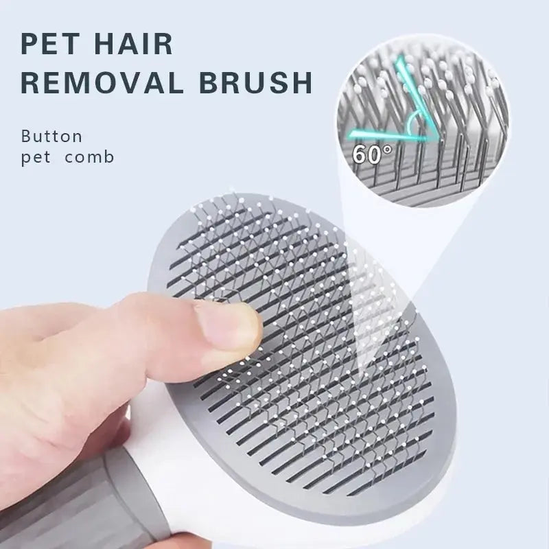 Self-Cleaning Pet Hair Remover Brush - Grooming Tool for Dogs & Cats