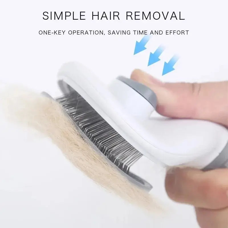 Self-Cleaning Pet Hair Remover Brush - Grooming Tool for Dogs & Cats