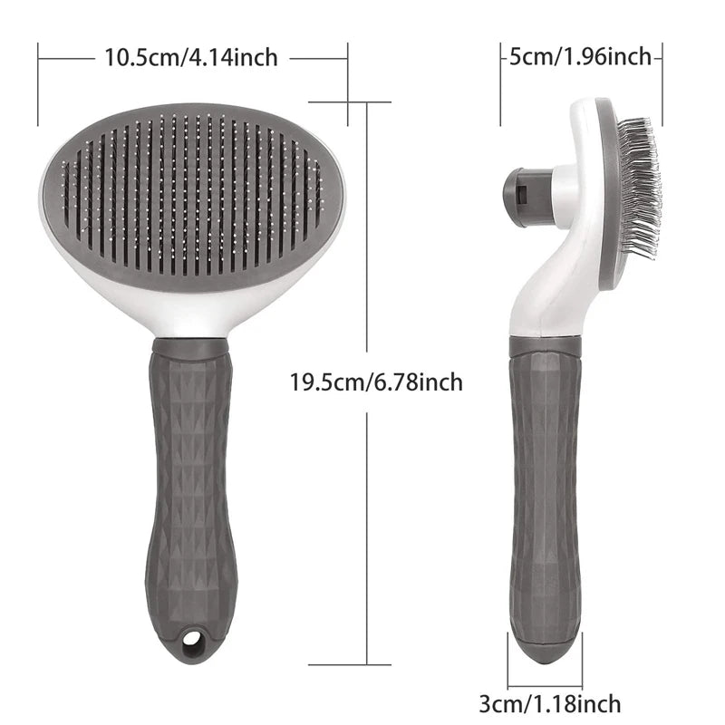 Self-Cleaning Pet Hair Remover Brush - Grooming Tool for Dogs & Cats