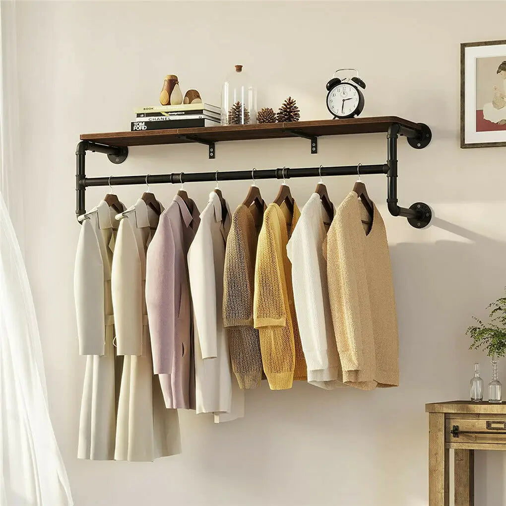 Wall-Mounted Clothing Rack