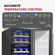 Dual Zone 15 Inch Wine Cooler Fridge