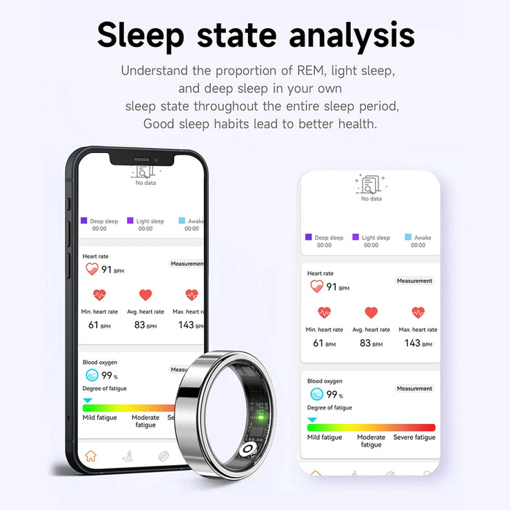 SR09 Smart Health Tracker Ring for Men and Women