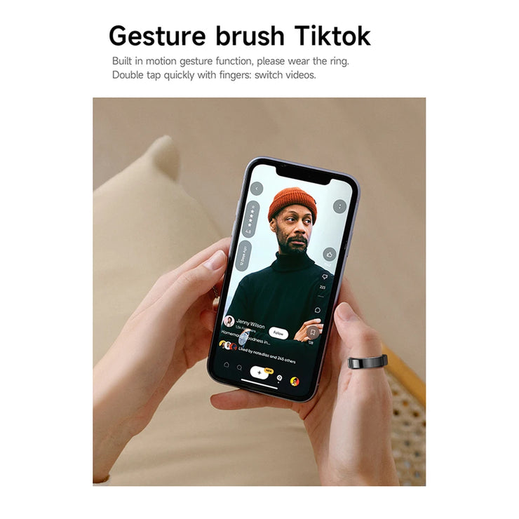 SR09 Smart Health Tracker Ring for Men and Women