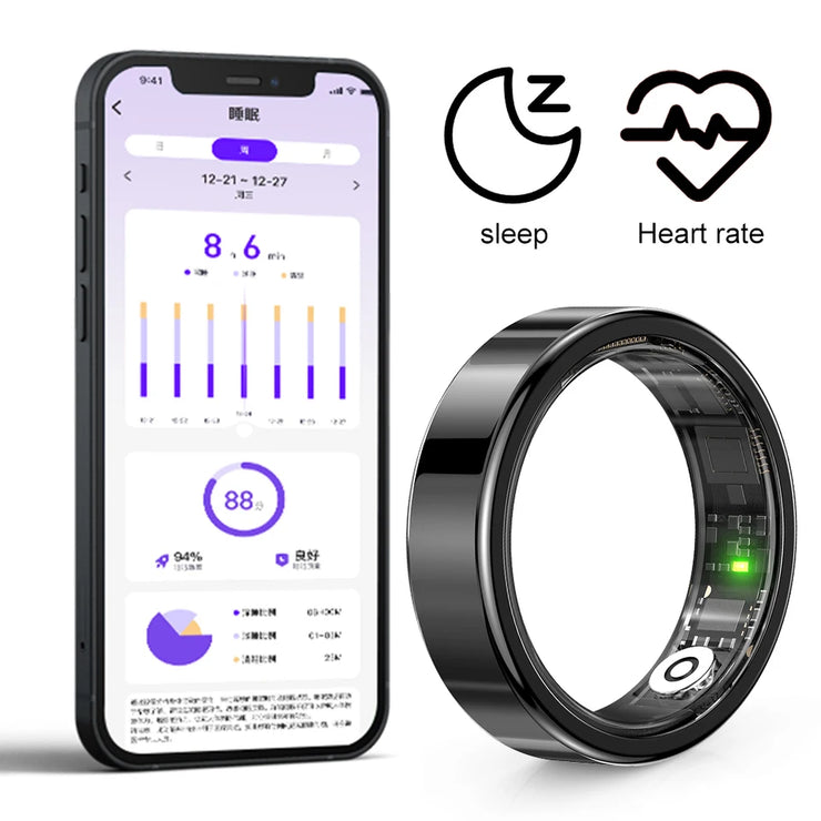 SR09 Smart Health Tracker Ring for Men and Women