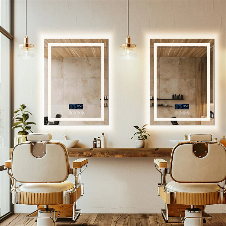 Smart LED Bathroom Mirror with Bluetooth Speaker