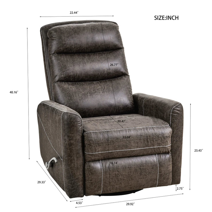 Stylish Swivel Glider Rocker Recliner Chair