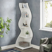 Modern 5-Tier Corner Shelf Stylish Bookcase