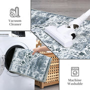 Vintage Washable Area Rug 8x10 for Living Room