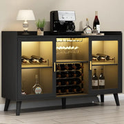 LED Wine Bar Cabinet with Ample Storage Space