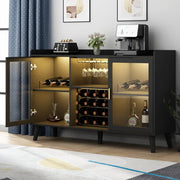 LED Wine Bar Cabinet with Ample Storage Space