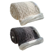 Winter Warm Double Layer Lamb Fleece Throw Blanket