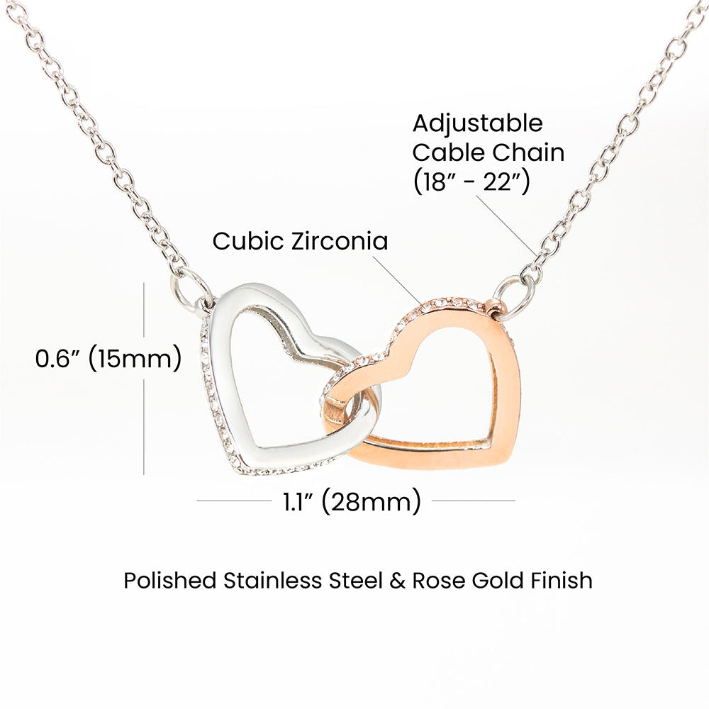 Interlocking Hearts Necklace - A Symbol of Eternal Love and Elegance