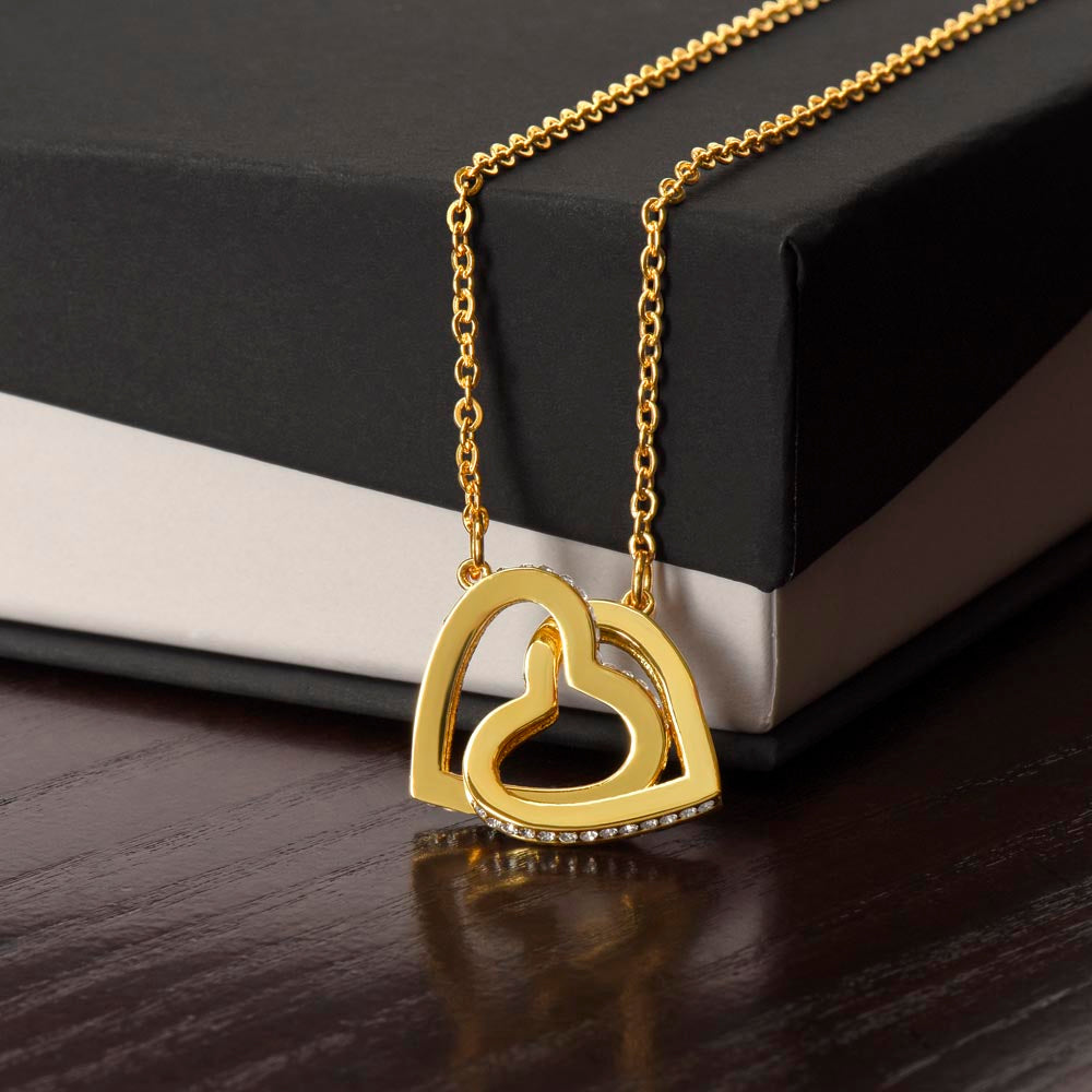 Interlocking Hearts Necklace - A Symbol of Eternal Love and Elegance
