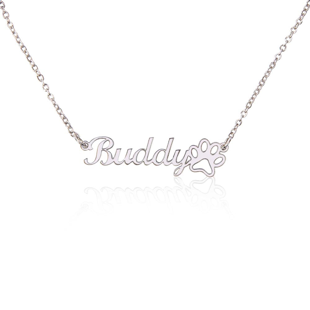 Personalized Paw Print Name Necklace - The Perfect Gift for Pet Lovers