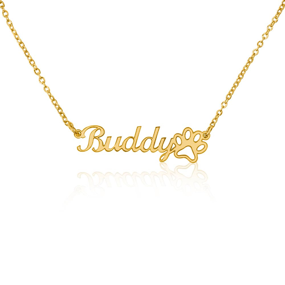 Personalized Paw Print Name Necklace - The Perfect Gift for Pet Lovers